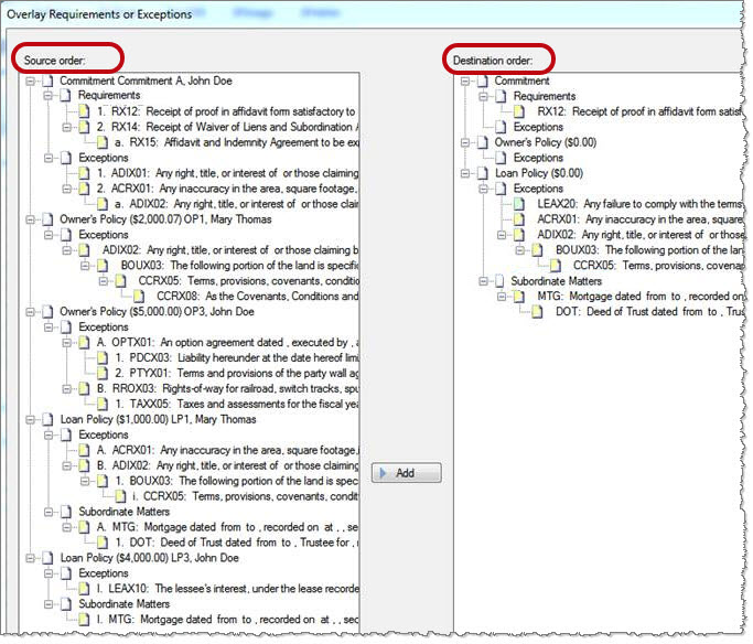 Overlay Exceptions and Requirements